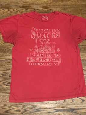 Project E Red Graphic 'Suicide Jacks' Tee - Men 0164